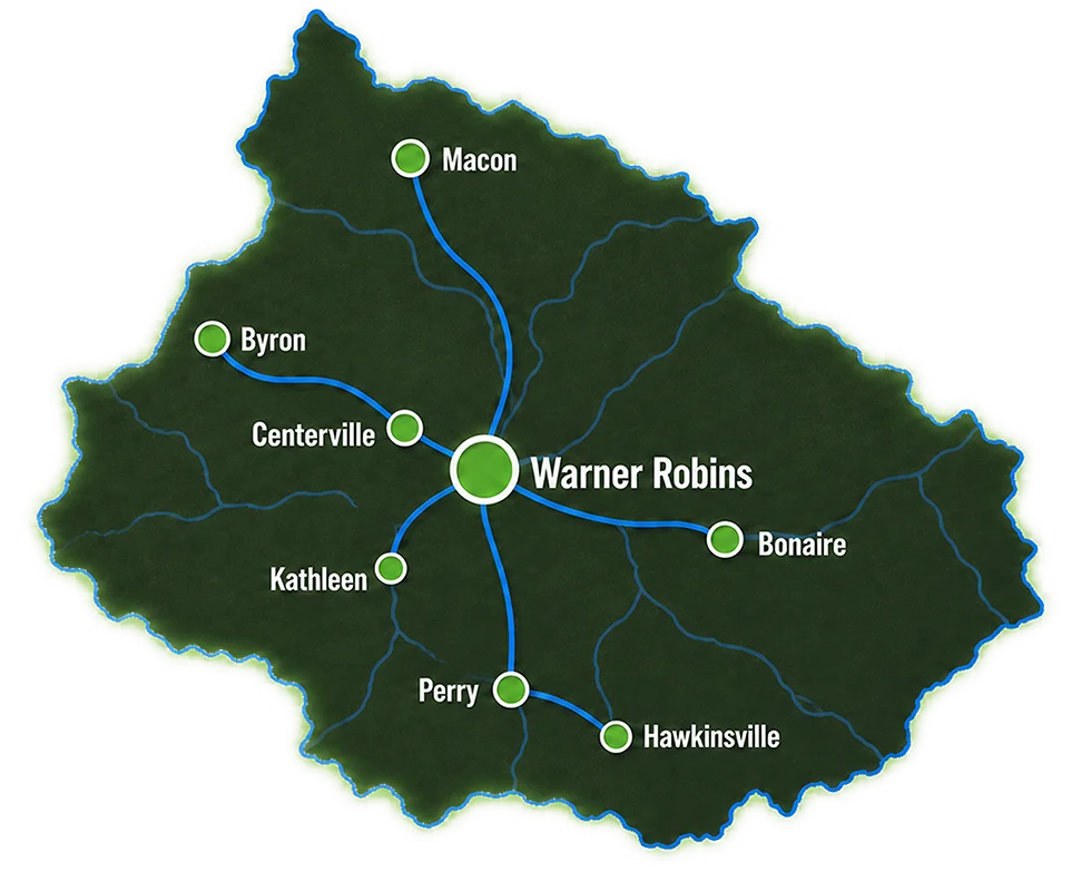 Snake Drywall Service Area Map Transparent